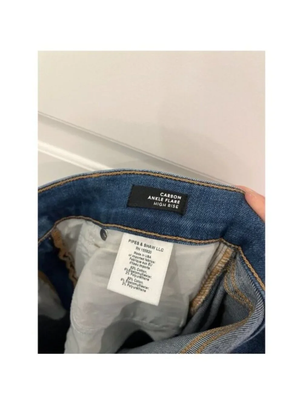 NWOT Veronica Beard‎ Carson Ankle Flare High Rise Raw Hem Blue Jeans Size 28